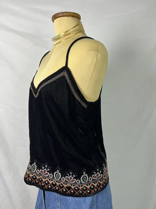 Velvet Night Embroidered Camisole