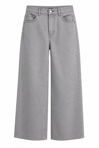 Light Ash Wide-Leg Jeans