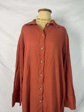 Rust Textured Dress