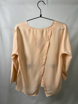 Peach Sheer Flowy Blouse