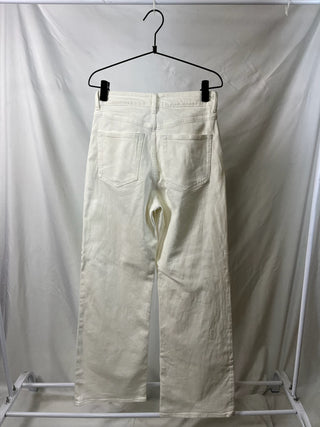 Ivory Wide-Leg High-Rise Jeans