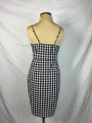 Gingham Cut-Out Dress