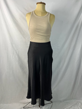 Black Satin Skirt