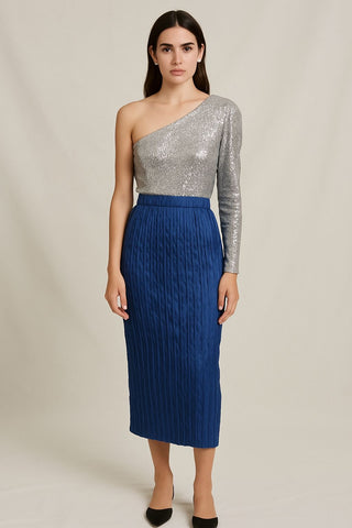 Midnight Ripple Crinkle Skirt