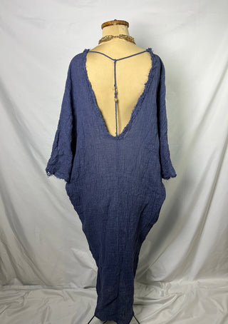 Midnight Fringe Kaftan Dress