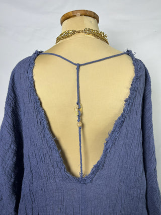 Midnight Fringe Kaftan Dress