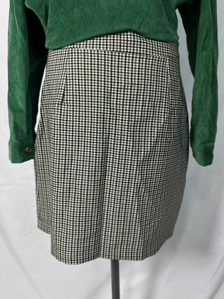 Gingham A-Line Skirt
