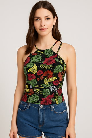 Tropical Jungle Halter Top
