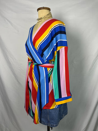 Rainbow Wrap Blouse