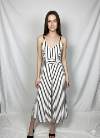 Striped Culotte jumpsuit