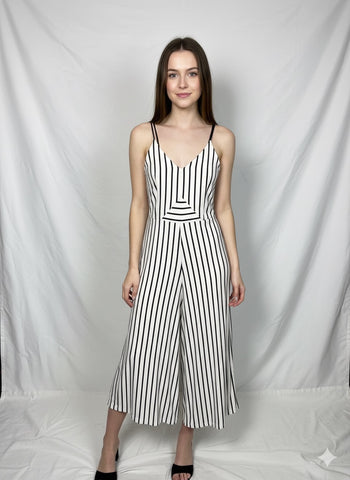 Striped Culotte jumpsuit