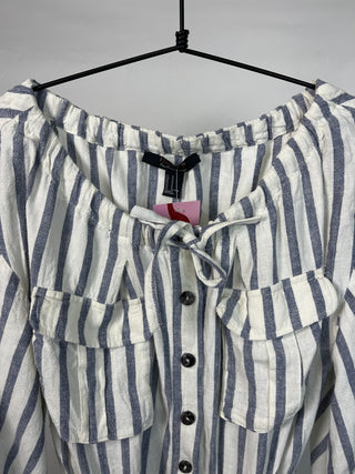 Striped Off shoulder Jumper