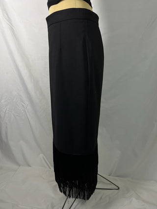 Calf Fringy Skirt