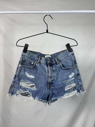 Distressed Denim Shorts