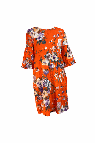 Floral Orange Dress