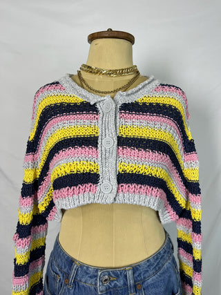 Candy-Stripe Crop Knit