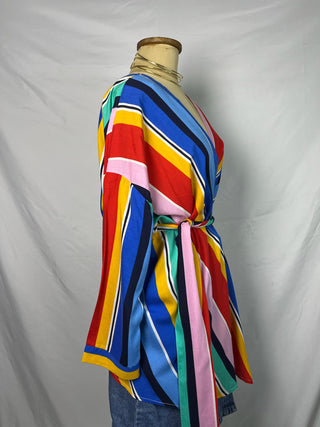 Rainbow Wrap Blouse