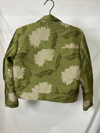 Floral Jacquard Cropped Jacket