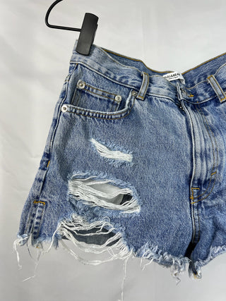 Distressed Denim Shorts