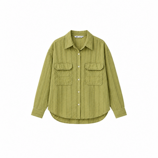 Olive Sheer Pocket Shirt