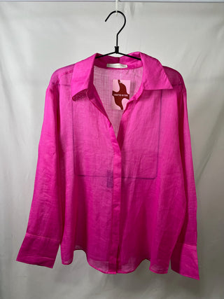 Hot Pink Button-Up Shirt