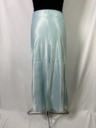 Pearly-Blue Satin Skirt
