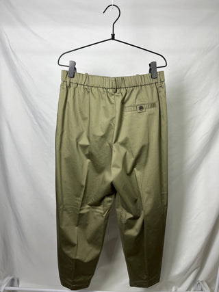 Olive Back-Elastic Pants
