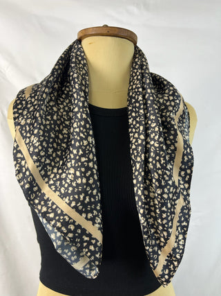 Leopard Satin Square Scarf
