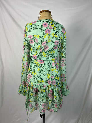 Mint Bloom Wrap Dress