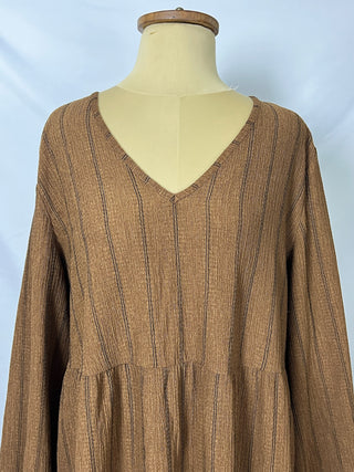 Textured Tiered Lines Dress
