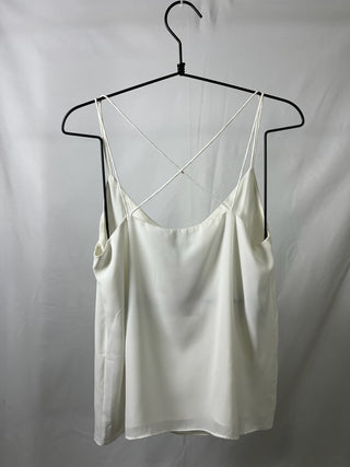 Silky White Strappy Cami
