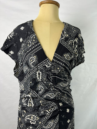 Midnight Paisley Dress