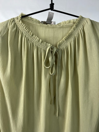 Tie-Neck Sleeveless Blouse