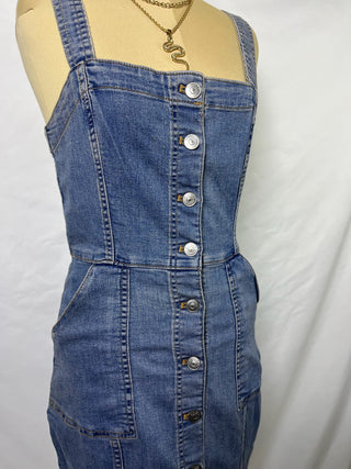 Button Up Mini Denim Dress