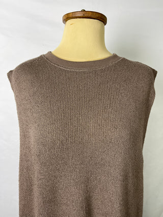 Tan Round Neck Dress