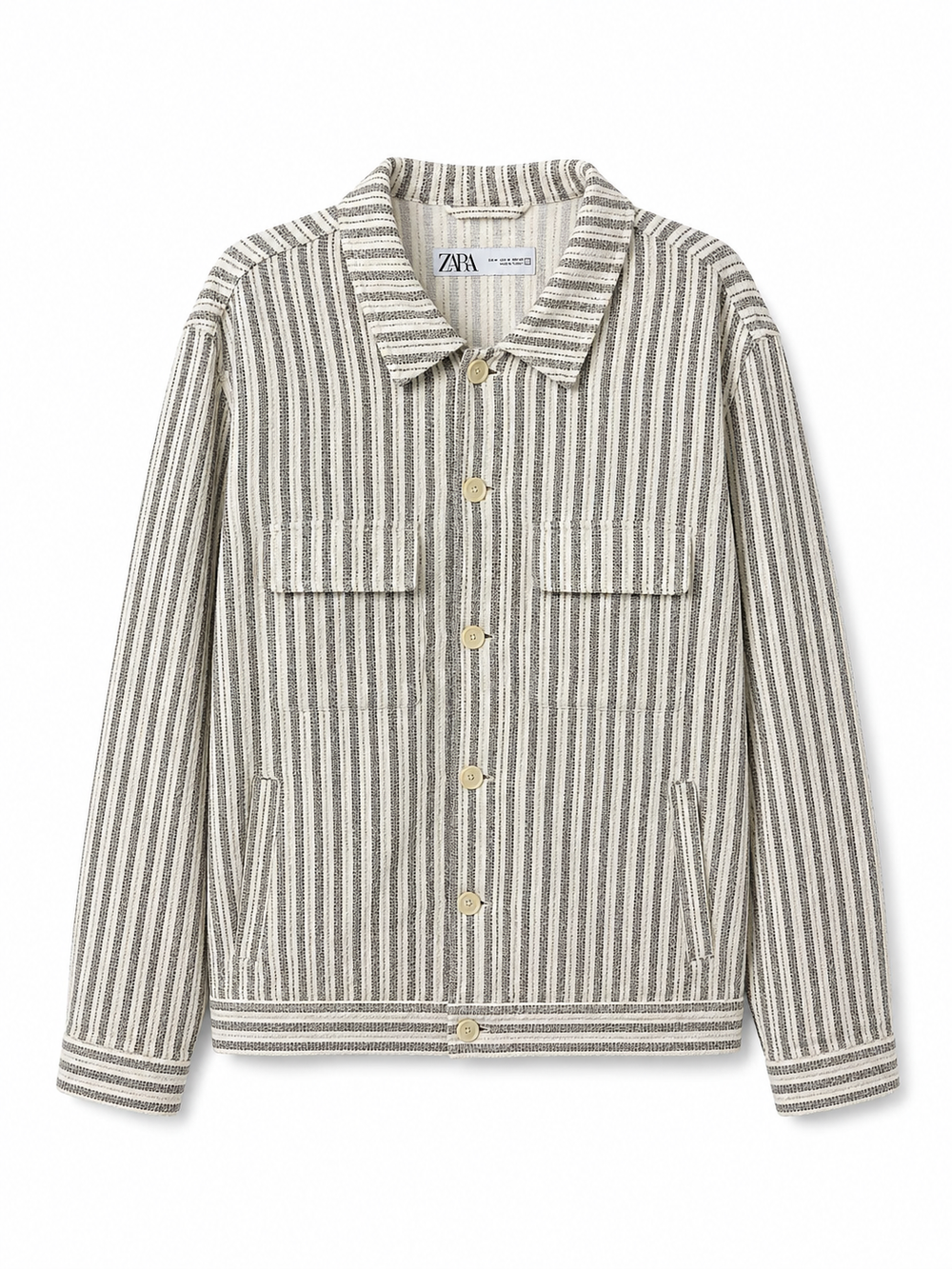 Striped Textured Neat Jacket