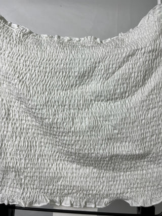 White Smocked Croptop