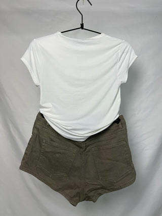 Olive Distressed Shorts