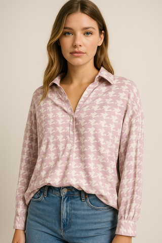 Lavender Tweed Blouse