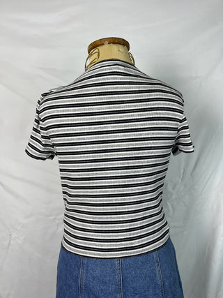 Monochrome Striped Tee