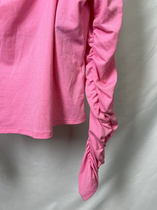 Square Ruched Sleeve Top