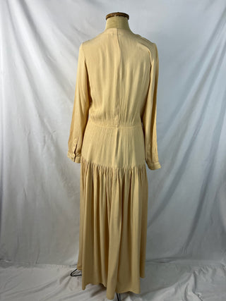 Sand Beige Textured Maxi Dress