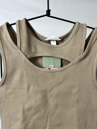 Cut-Out Ribbed Croptop