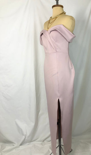 Off-Shoulder Slit Dress
