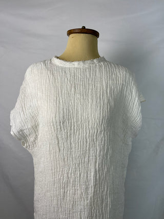 Textured O-Neckline Dress