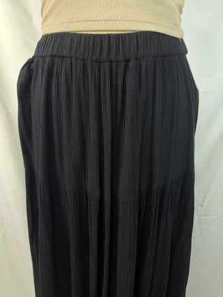 Black Tiered Maxi Skirt