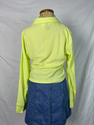 Glowy Cropped Button-Up