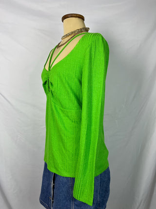 Lime Strappy Top