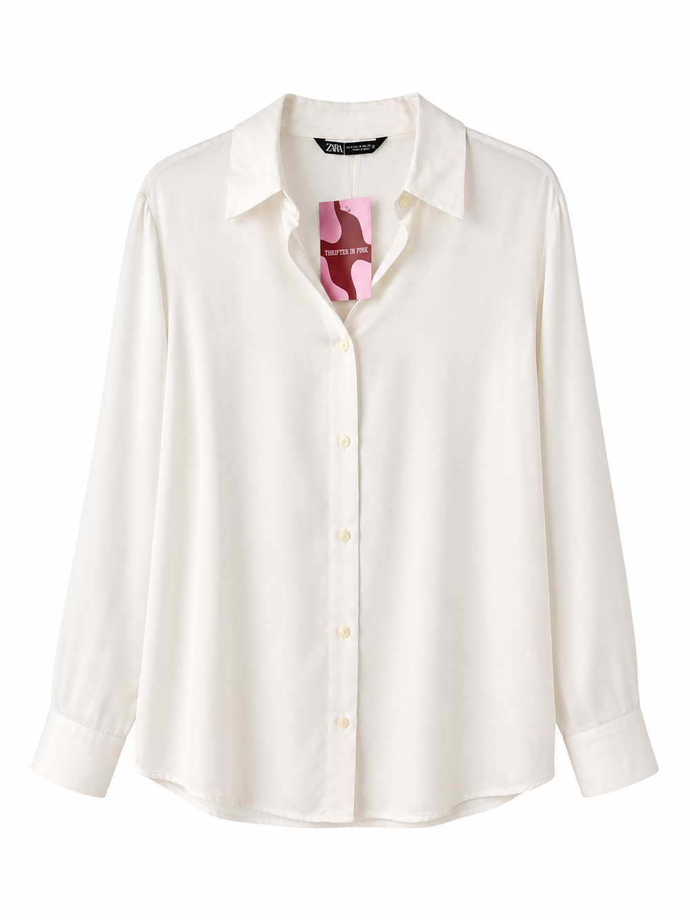 Ivory Relaxed Button-Down Blouse
