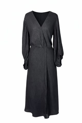 Metallic V-Necked Dress